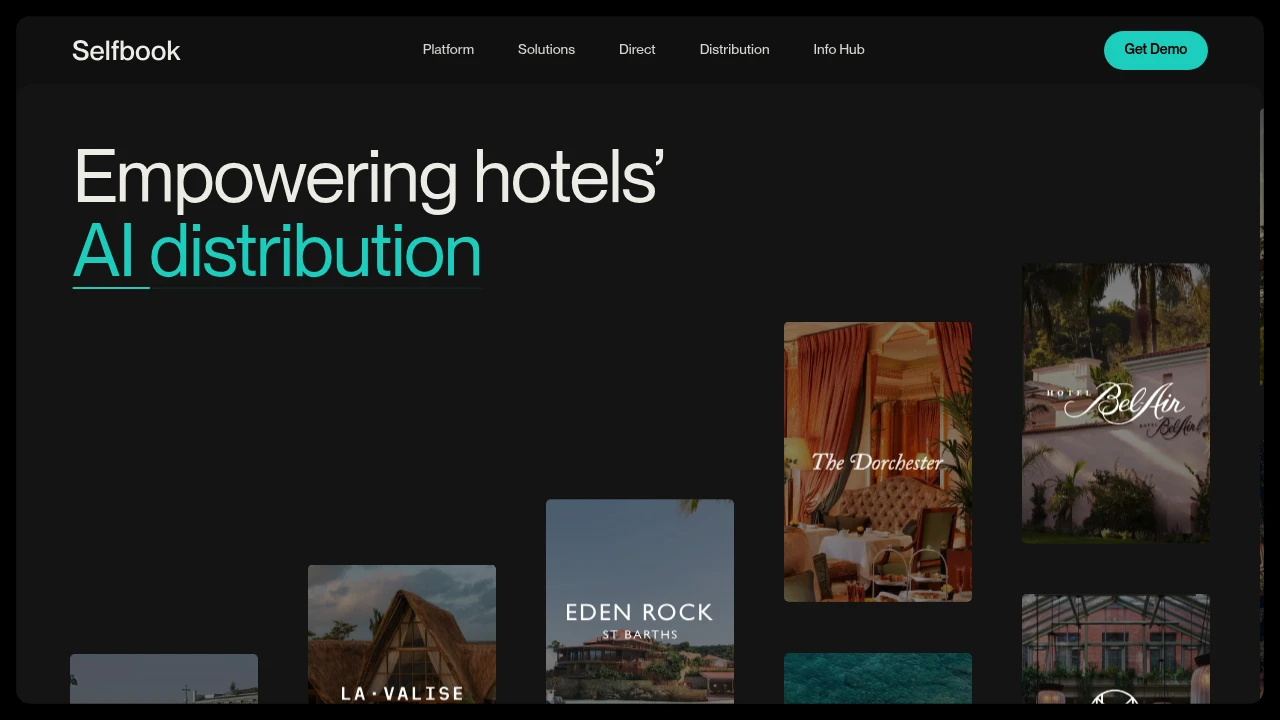 Screenshot of Selfbook website