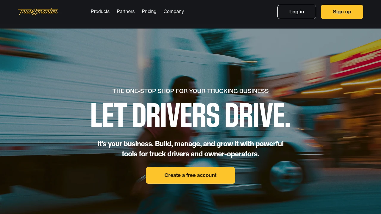 Screenshot of TruckSmarter website